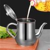 New Stainless Steel Oil Bottle Jar Dispenser Leak-Proof Seasoning Pot Residue Strainer Vinegar Sauce Container For Kitchen Home