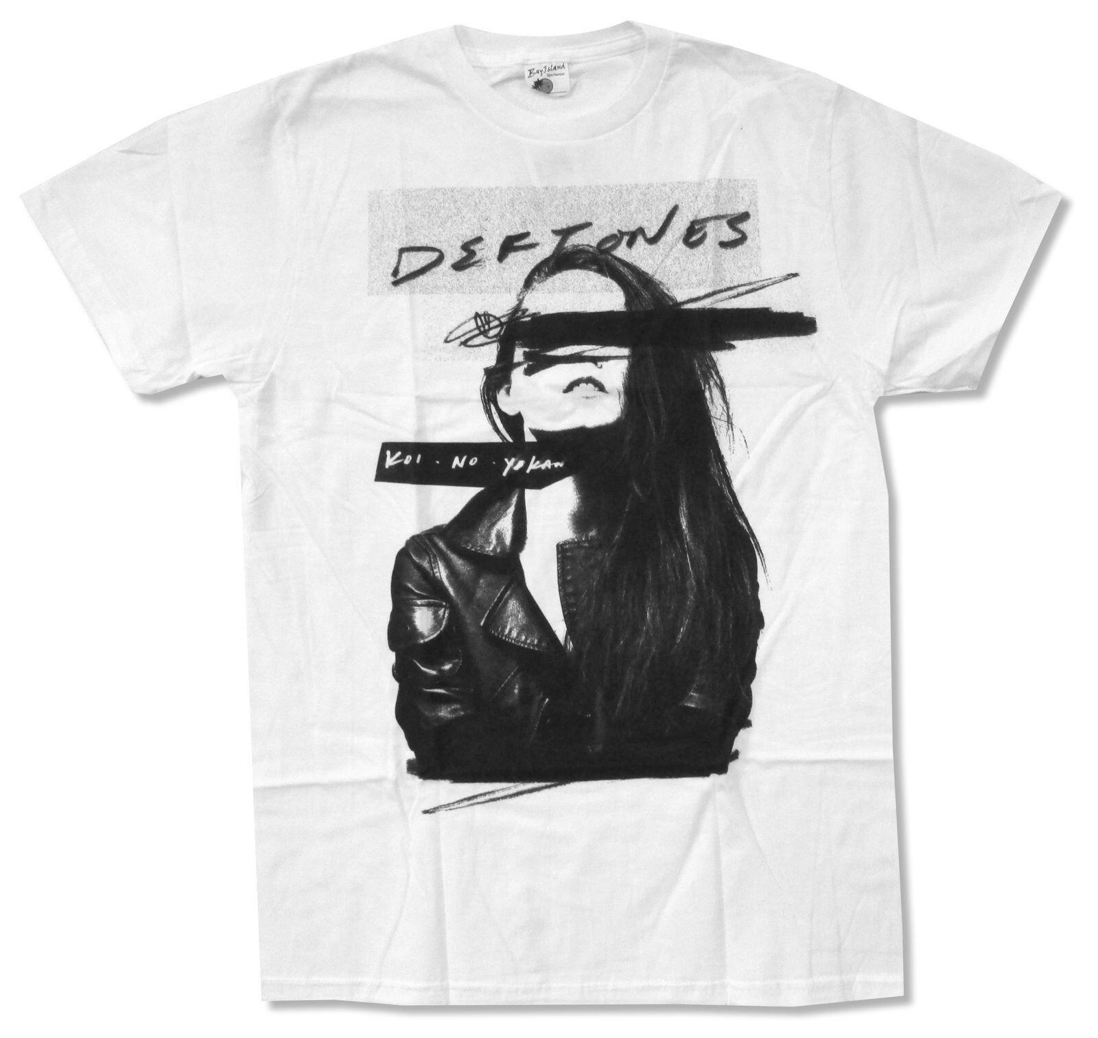 DEFTONES LEATHER T-shirt White Men S-234XL A210 L