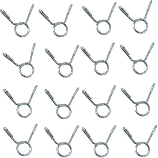 20-Pack Air Tubing Spring Clips Oxygen Pump Tube Retaining Clip Double Wire Spring Hose Fuel Line Silicone Tube Spring Clips Zinc Plated 20