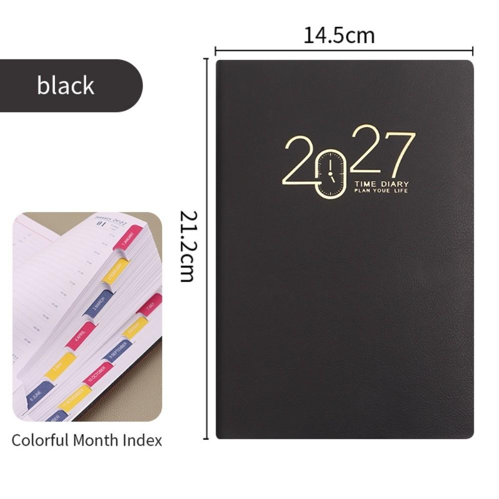 High Quality A5 2027 Planner with Monthly&Weekly Plan Pages Efficiency Agenda Book English English Planner School Office