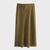 New European & American Style Satin Midi Skirt 8632845