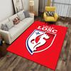 Red Carpet with Lille LOSC Logo Suitable As a Non-slip Mat for the Living Room or Bedroom Sofa
