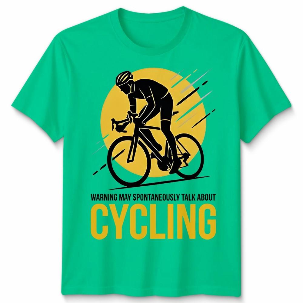 May Spontaneously Talk About Cycling Unisex T Shirt Novelty Gift Biker Cyclist