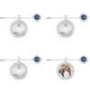 Memorial Photo Locket Charm for Wedding Bouquet Alloy Rhinestones Jewelry Accessory With Round Glass Cabochon