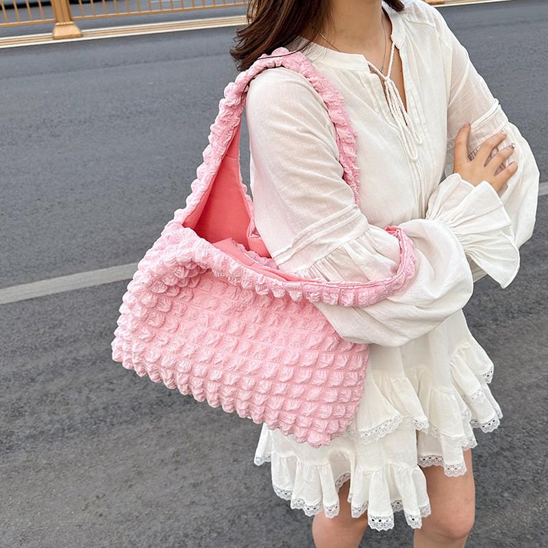 Trendy And Stylish Cotton Bucket Tote Bag For Women Chic Casual Design And Versatile Use