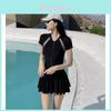 Indoor Swimsuit With High Waist Spliced Design For Hot Weather And Spa Relaxation