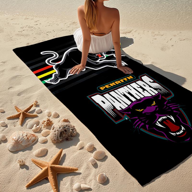 panthers Fashion Beach Towel: Ideal for Summer Adventures Soft, absorbent and quick drying suitable for swimming and bathing