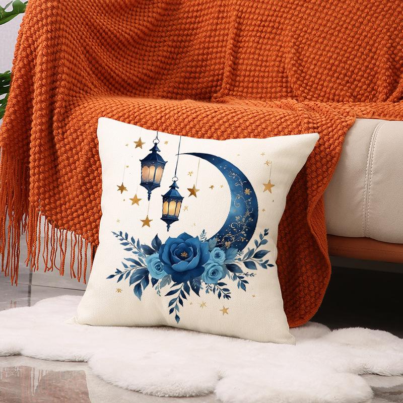 New European Classical Sofa Pillow Cover Oil Lamp Print Holiday Decorative Cushion Living Room Seat Cushion Cover