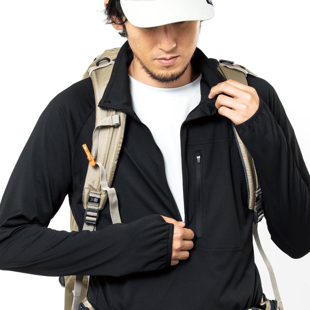 Karrimor Trekking Black Fast-Dry L/S Half-Zip