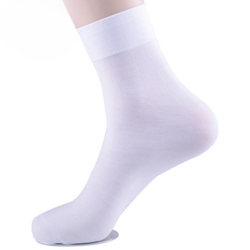 5 Pairs of Men's Summer Thin Business Breathable Mid Calf Stockings