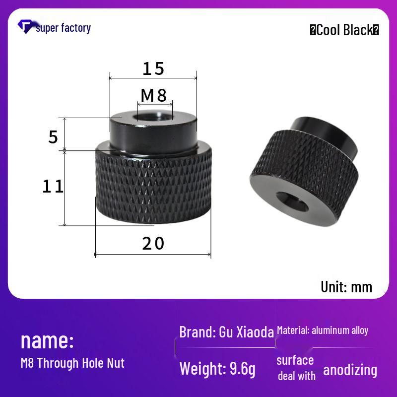 Aluminum Alloy Extended Handle Knurled Adjustment Nut Cap M4/M5