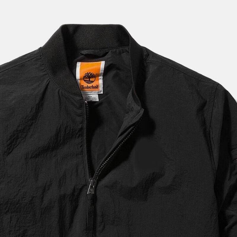 Timberland Solid Logo Outdoor Water-Resistant Casual Jacket Men jackets Black A4225-001