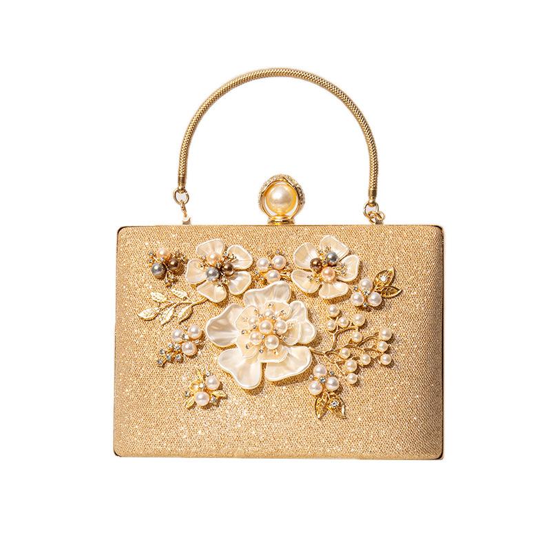 Pearl Flower Handbag Wind Evening Bag Cheongsam Dress Bag Fashion High-end Atmospheric Bag