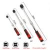 1/4 3/8 1/2 Inch Extendable Ratchet Handle Wrench Drive Socket Ratchet Set 72 Tooth Telescopic Quick-Release Reversible