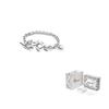 Pandora Bracciale con nodo intrecciato a forma di cuore, catena semplice, chiusura a T, unisex, 598100