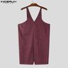 INCERUN Herren Träger Ärmellos Gestreift Bedruckt Einteiler Jumpsuits Overalls
