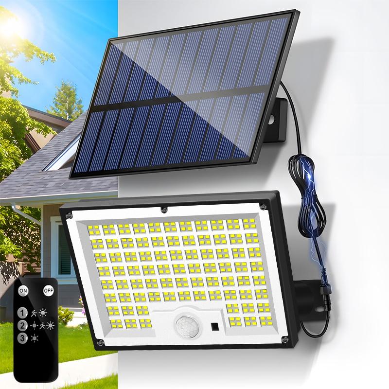 312LED Solar Motion Sensor Lights with 3 Mode, Outdoor Wall Lights for Yard, Garage, Patio Solar Light Outdoor, Solar Wall Light