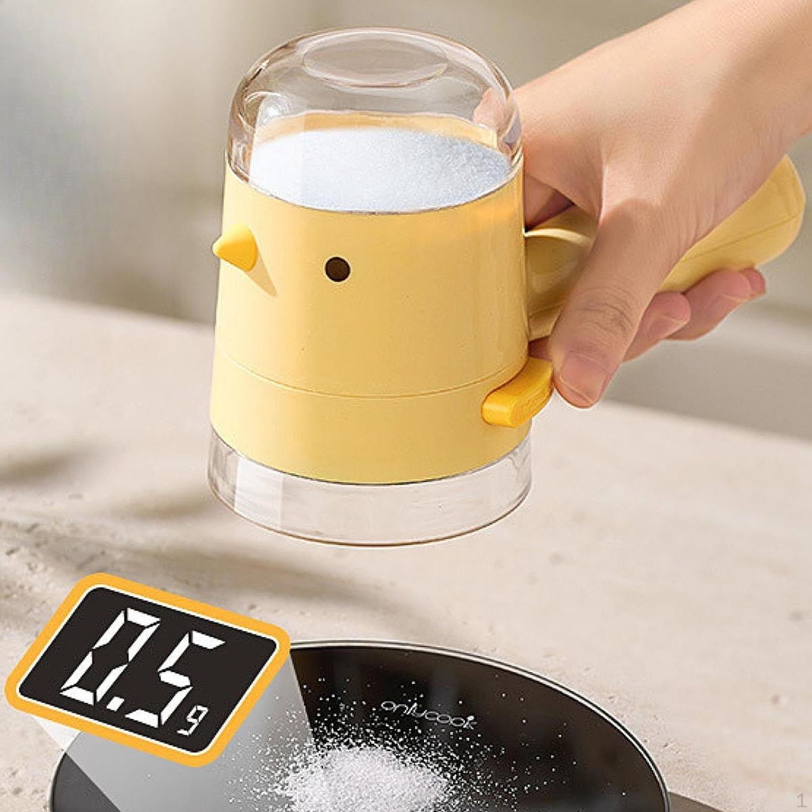 

Банка для заправки для равномерного посыпания солью и дозирования специй жёлтый