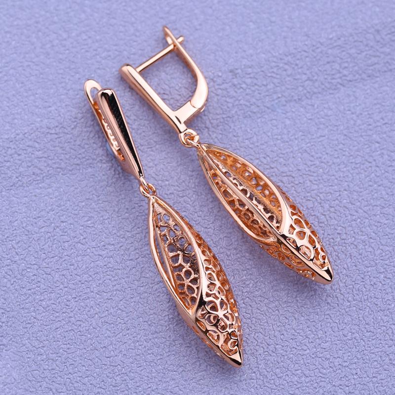 MINTHA Orecchini a Clip Moda Trendy Gioielli Orecchini Lunghi Pendenti Per Donna Colore Oro Rosa