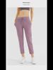 Women's Quick-Dry Yoga Pants: Breathable, Loose-Fit, Nine-Point Length with Drawstring for Running and Fitness.