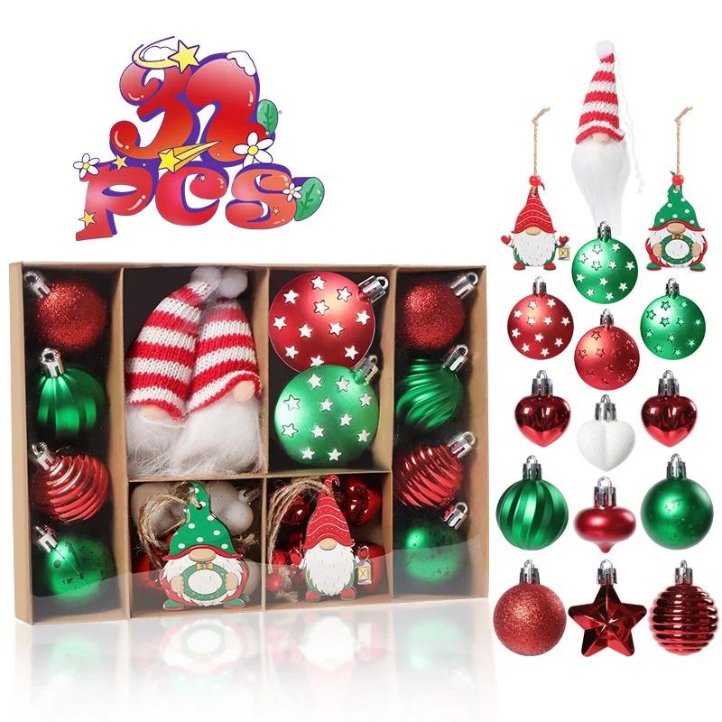 32Pcs/box Christmas Ball Toys Ornament Xmas Tree Hanging Pendants Christmas Decorations For Home Noel Navidad 2024 New Year Gift