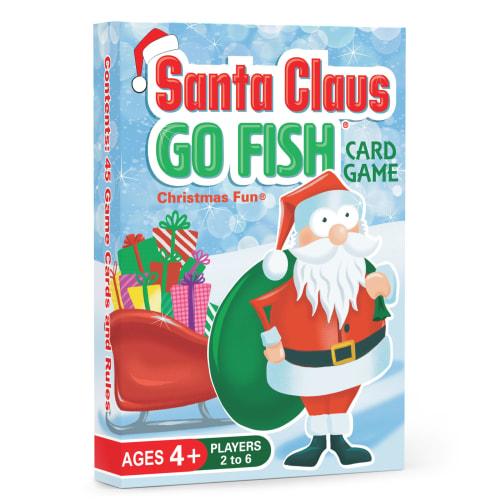 Santa Claus Go Fish ? Family Christmas Game for Kids Ages 4 and Up | Fish, Old Maid, and Slapjack In One Deck (Holiday Stocking Stuffer, Gift for Boys