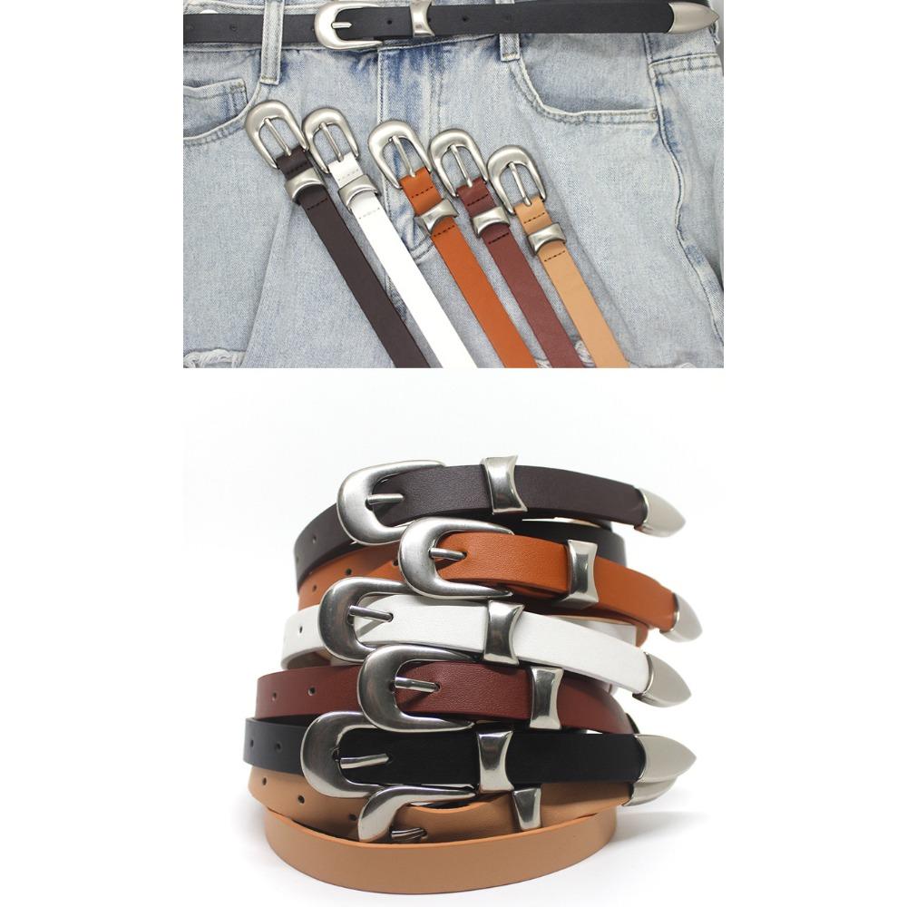 Casual Silver Buckle Belt Korean Waist Decoration New Trouser Belt  Girl