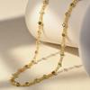 French Retro Colorful Tourmaline Beaded Gold-Plated Necklace