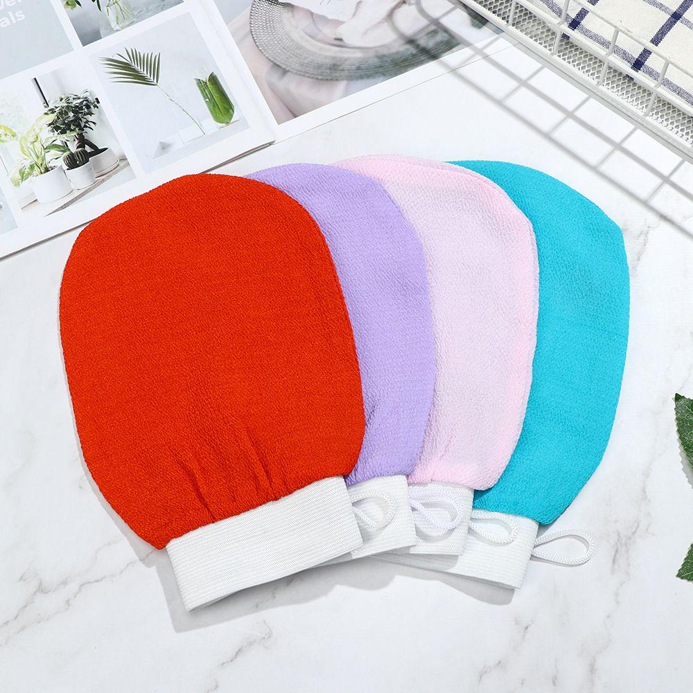 Shower Scrubber Bath Scrub Glove Exfoliating Body Facial Tan Massage Mitt Removal Exfoliate Peeling Glove Towel Cleaning Tool