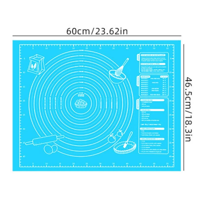 Pastry Tools Bakery Rolling Pin Pizza Dough Maker Silicone Kitchen Mat Kneading Accessories Baking Supplies Bakeware Dining Bar