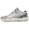 Air 11 Retro Low GS Light Bone Snakeskin Kids Sneakers Grey Light-Bone-Black-Smoke-Grey CD6847-002