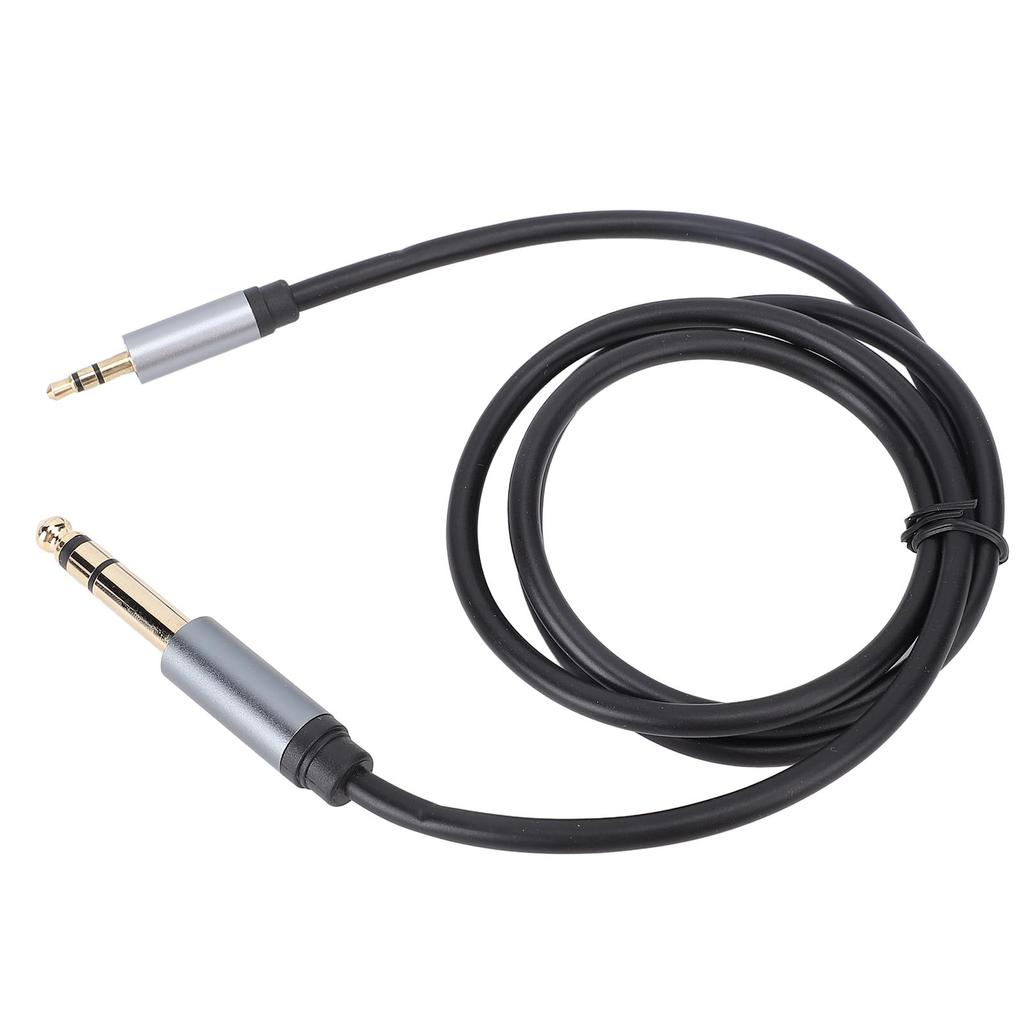 3.5mm to 6.35mm Stereo   Cable, 1Celsius8 Inch (3.5mm) to 1Celsius4 Inch (6.35mm) Stereo Cable 1M for Laptops Guitars Home Theater Devices