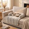 Cat and Dog Sofa Bed, Plush Pet Sofa Bed with Cushion, Indoor Cat and Puppy Non-Slip Furniture Protector