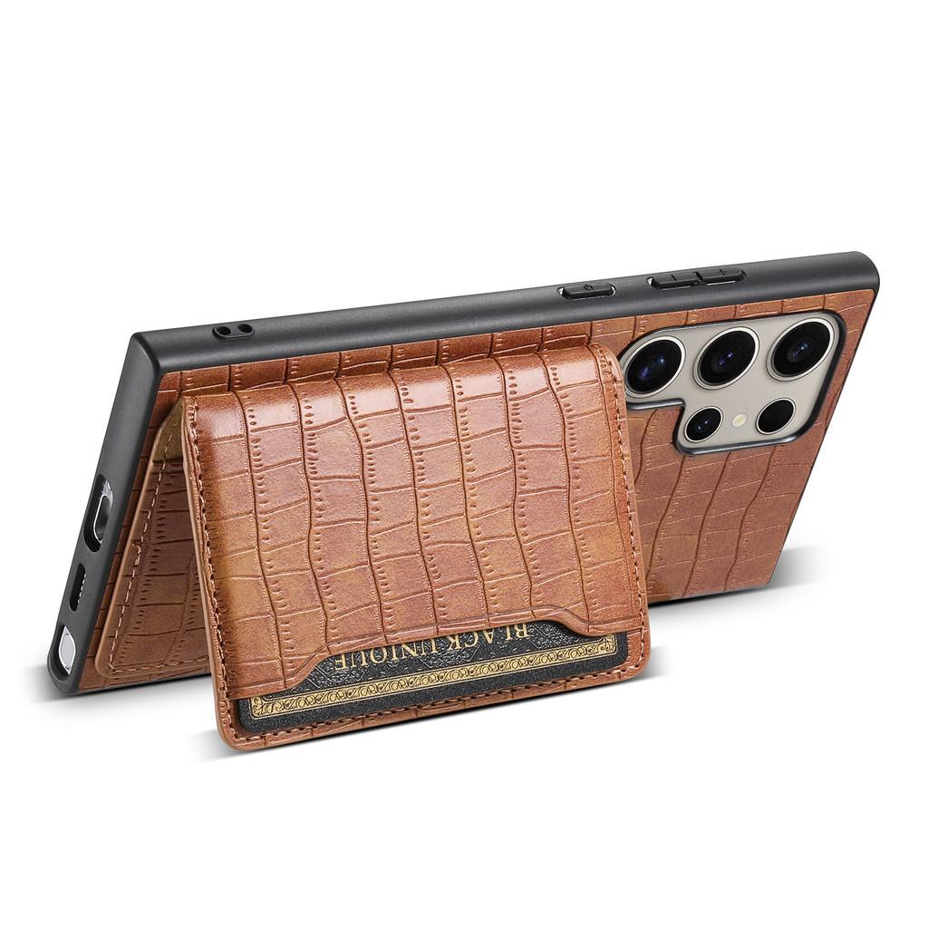 Luxury Crocodile Texture Leather Case For Samsung Galaxy S24 Ultra S23 Plus S21 FE Card Slot Wallet Flip Stand Smart Phone Cover
