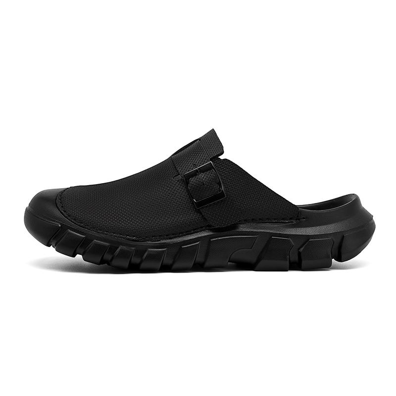 Summer Mens Casual Shoes Mesh Breathable Half Slippers Fashion Walking Sneakers Handmade Male Sandals Lightweight Non-slip Clogs