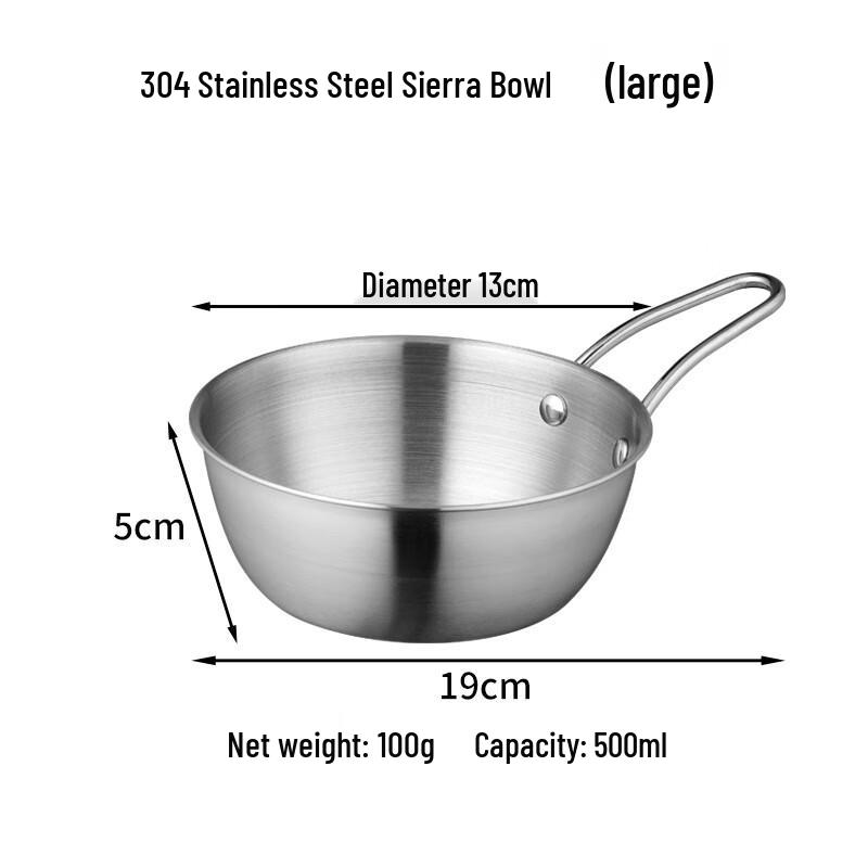 

ZISIZ 304 Stainless Steel Camping Sierra Bowls (2-Pack)