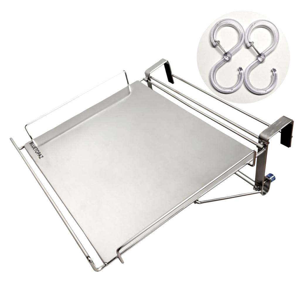 Kitchen Workbench Auxiliary Table Foldable Door Drawer Hook Type Towel Hanger Kitchen Simple Table [BLUETOPAZ]