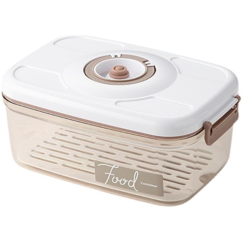 Drainable Vacuum Storage Box Transparent Fresh-Keeping Box Sealed Food Container  Refrigerator