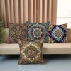 1Pc Bohemian Mandala Plaid Pillow Covers, Zipper Closure, Decorative Cushion Cases For Sofa Bedroom (No Inserts)
