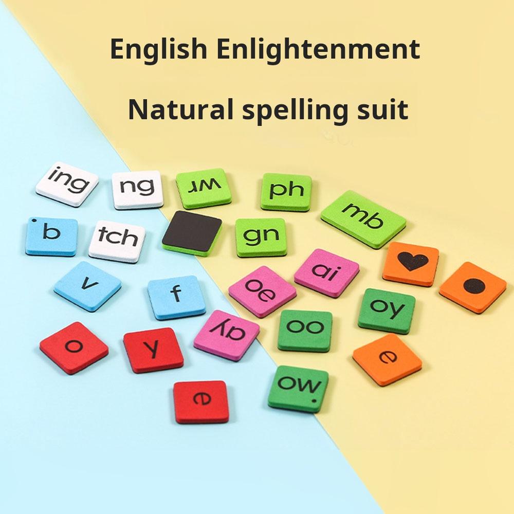 Non-Toxic Magnetic Phonics Tiles Alphabet Set Learn English Montessori Spelling Books Baby Educational Games For Children 5 Years Old Toys