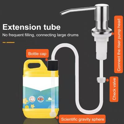 Soap Dispenser for Kitchen Sink Stainless Steel Countertop Pump with 1m Extension Tube Kit