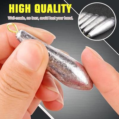 5pcs Mixed Styles Professional  Fishing Weights Kit Removable Casting Sinkers for Freshwater&Saltwater