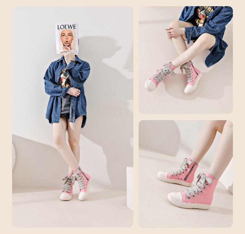 Botas Curtas de Couro Estilo Faculdade Moda Transfronteiriça