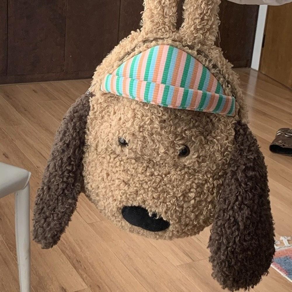Stuffed Cartoon Plush Backpack Versatile Students School Bag  Kids Playing Supplies