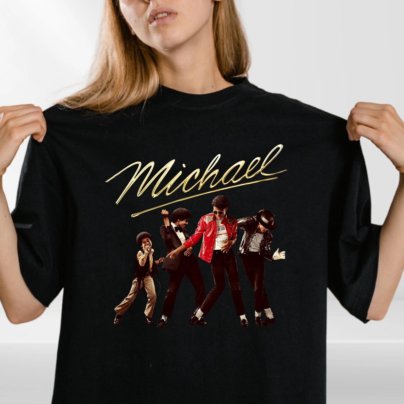 Мужская и женская футболка с круглым вырезом Michael Jackson 80s Thriller XXXXL