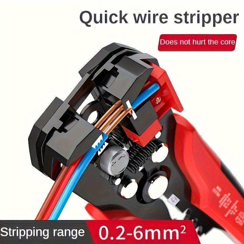 1pc 24-10AWG Wire Stripper - Multi-Function Quick Peel & Cut Cable Crimping Tool with Non-Slip Grip for Home Improvement