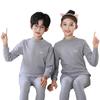 Children's long johns, pure cotton boys' thermal underwear set, medium collar girls' bottoming cotton sweater, youth pajamas