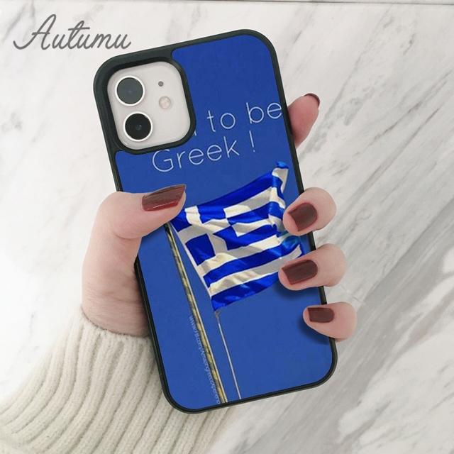 Griechische Griechenland Flagge Karte Telefon Fall für iPhone 11 12 13 14 Pro Max mini X XR XS SE 2020 6 7 8 Plus Samsung Galaxy S21 S22 shell