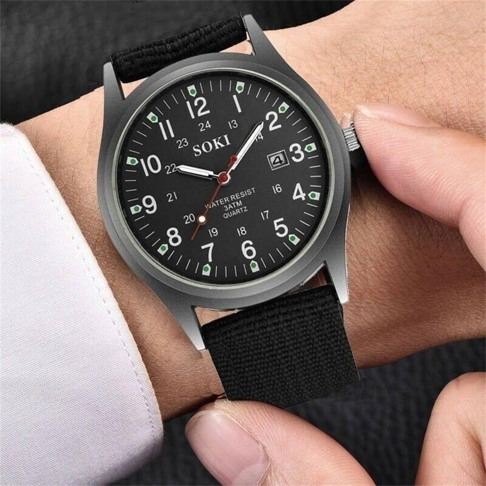 Hot Sale Fashion GENEVA Quartz Sport Men's Wrist Watch Stainless Steel