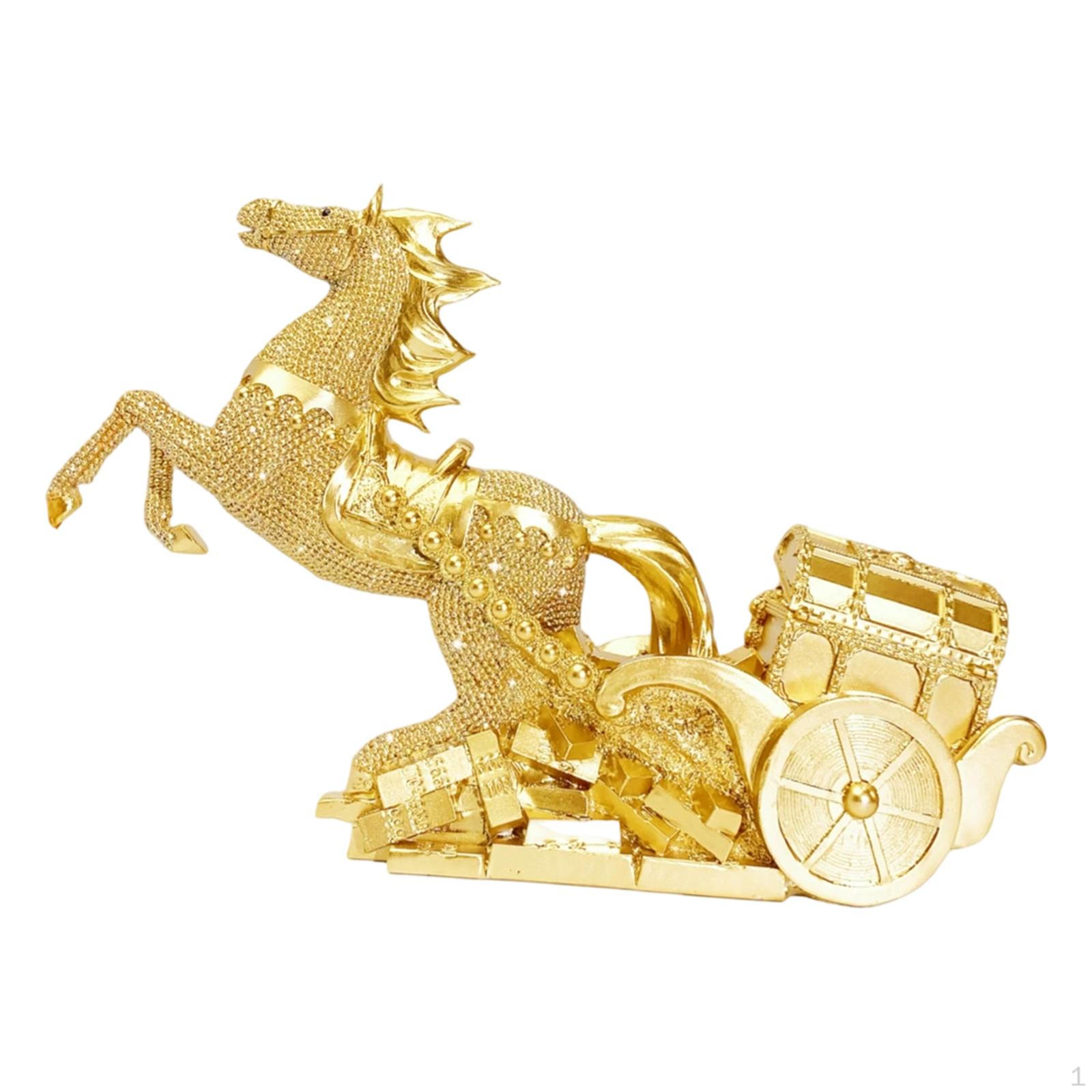 

Animal Sculpture Horse Statue Crafts Gift Collection Resin Figurine Ornament for Bookshelf Table